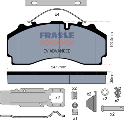 Set placute frana,frana disc PD/224-K021-CV FRAS-LE