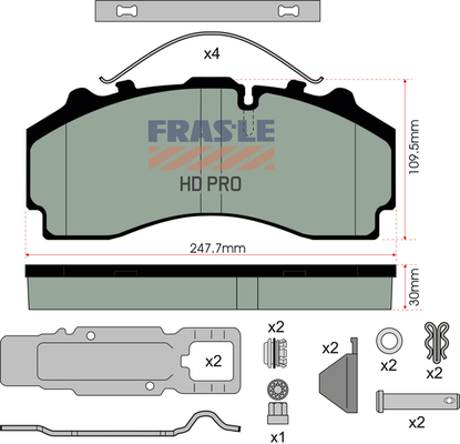 Set placute frana,frana disc PD/224-K021-HD FRAS-LE