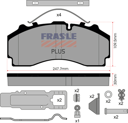 Set placute frana,frana disc PD/224-K021-PLUS FRAS-LE