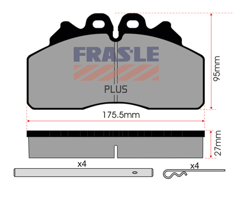 Set placute frana,frana disc PD/242-K049-PLUS FRAS-LE
