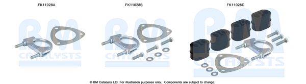 Set montaj, filtru funingine/particule FK11028 BM CATALYSTS
