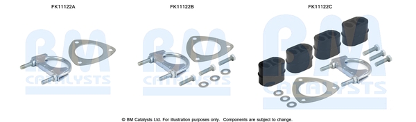 Set montaj, filtru funingine/particule FK11122 BM CATALYSTS