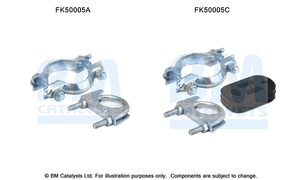 Set montare, toba de esapament FK50005 BM CATALYSTS