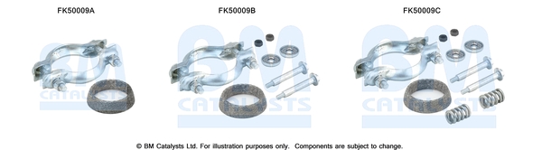 Set montare, toba de esapament FK50009 BM CATALYSTS