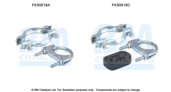 Set montare, toba de esapament FK50018 BM CATALYSTS