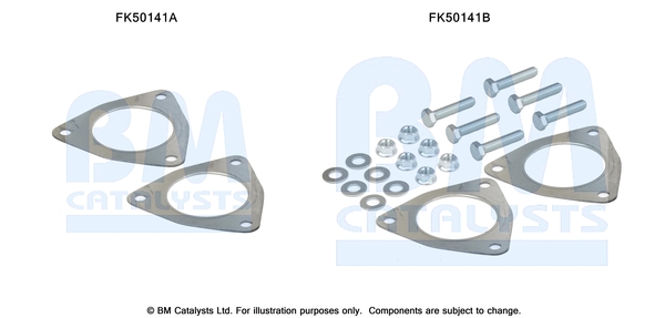 Set montare, toba de esapament FK50141 BM CATALYSTS