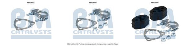Set montare, toba de esapament FK50199 BM CATALYSTS