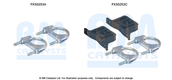 Set montare, toba de esapament FK50253 BM CATALYSTS