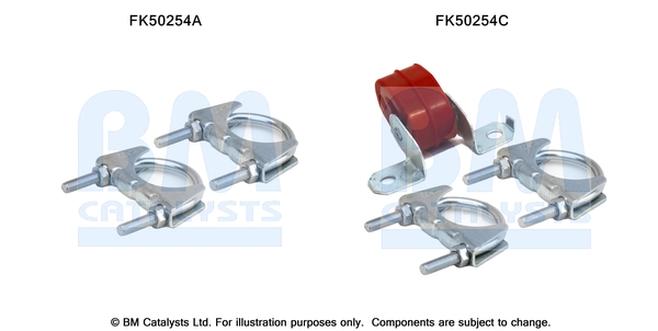 Set montare, toba de esapament FK50254 BM CATALYSTS