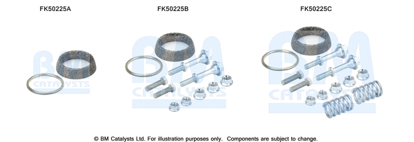 Set montare, toba de esapament FK50255 BM CATALYSTS