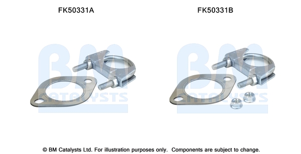 Set montare, toba de esapament FK50331 BM CATALYSTS