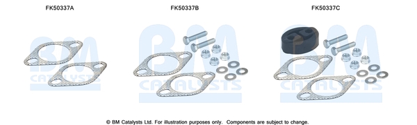 Set montare, toba de esapament FK50337 BM CATALYSTS