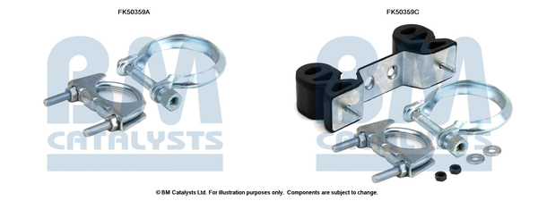 Set montare, toba de esapament FK50359 BM CATALYSTS