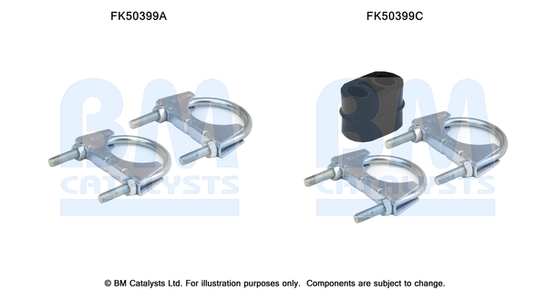 Set montare, toba de esapament FK50399 BM CATALYSTS