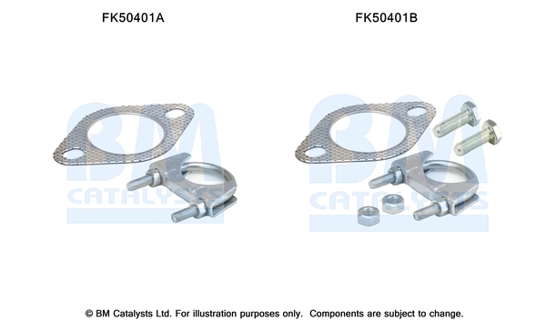 Set montare, toba de esapament FK50401 BM CATALYSTS