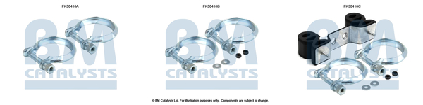 Set montare, toba de esapament FK50418 BM CATALYSTS