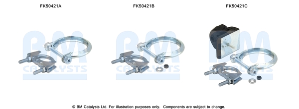Set montare, toba de esapament FK50421 BM CATALYSTS