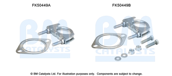 Set montare, toba de esapament FK50449 BM CATALYSTS
