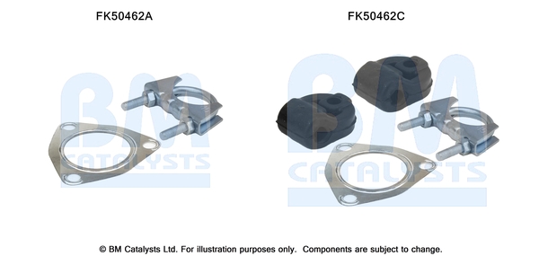Set montare, toba de esapament FK50462 BM CATALYSTS
