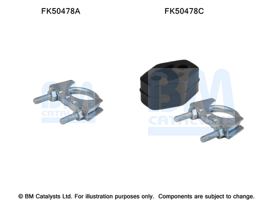 Set montare, toba de esapament FK50478 BM CATALYSTS