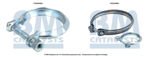 Set montare, toba de esapament FK50490 BM CATALYSTS