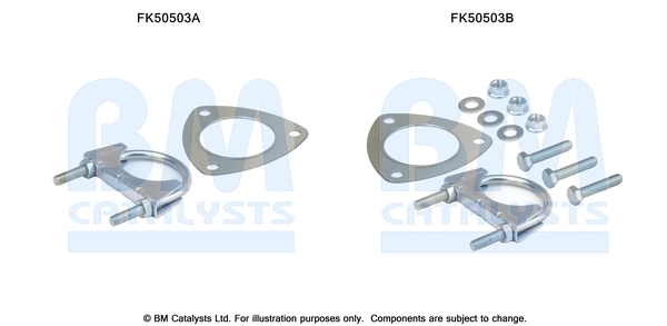 Set montare, toba de esapament FK50503 BM CATALYSTS