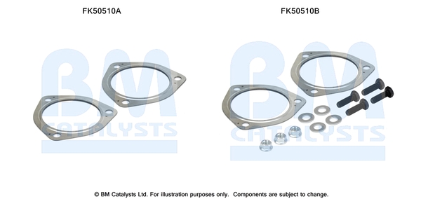 Set montare, toba de esapament FK50510 BM CATALYSTS