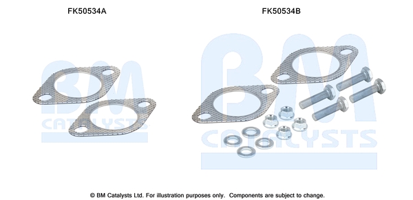 Set montare, toba de esapament FK50534 BM CATALYSTS