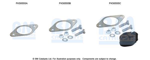 Set montare, toba de esapament FK50555 BM CATALYSTS