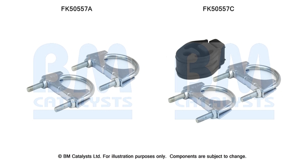 Set montare, toba de esapament FK50557 BM CATALYSTS