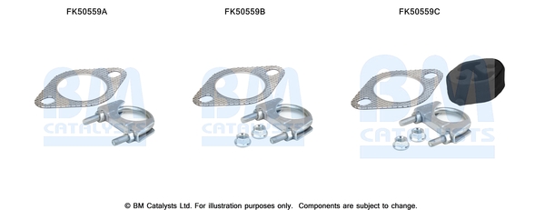 Set montare, toba de esapament FK50559 BM CATALYSTS