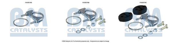 Set montare, toba de esapament FK50576 BM CATALYSTS