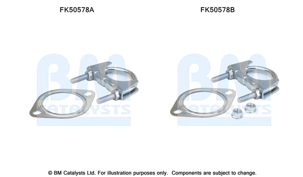 Set montare, toba de esapament FK50578 BM CATALYSTS