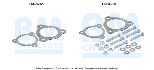 Set montare, toba de esapament FK50621 BM CATALYSTS