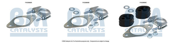 Set montare, toba de esapament FK50868 BM CATALYSTS