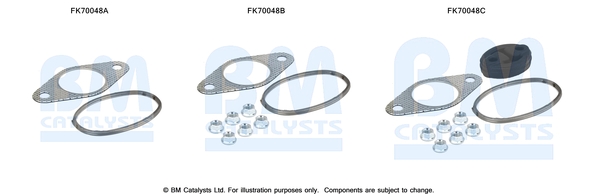 Set montare, toba de esapament FK70048 BM CATALYSTS