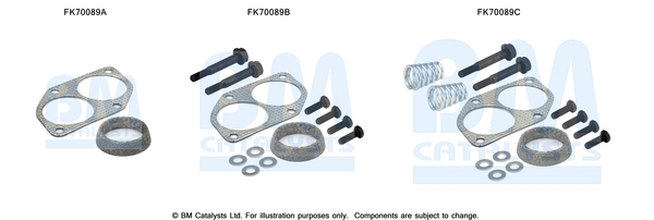 Set montare, toba de esapament FK70089 BM CATALYSTS