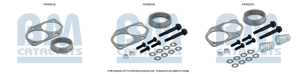 Set montare, toba de esapament FK70221 BM CATALYSTS
