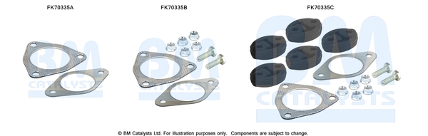 Set montare, toba de esapament FK70335 BM CATALYSTS