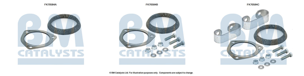 Set montare, toba de esapament FK70584 BM CATALYSTS