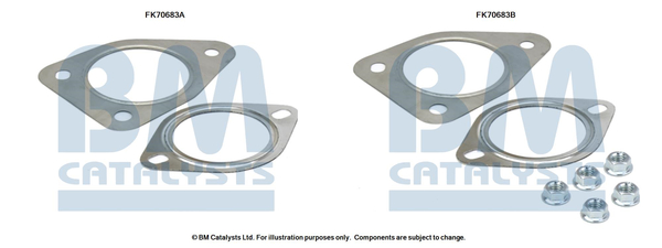 Set montare, toba de esapament FK70683 BM CATALYSTS