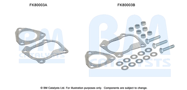 Set montare, catalizator FK80003 BM CATALYSTS