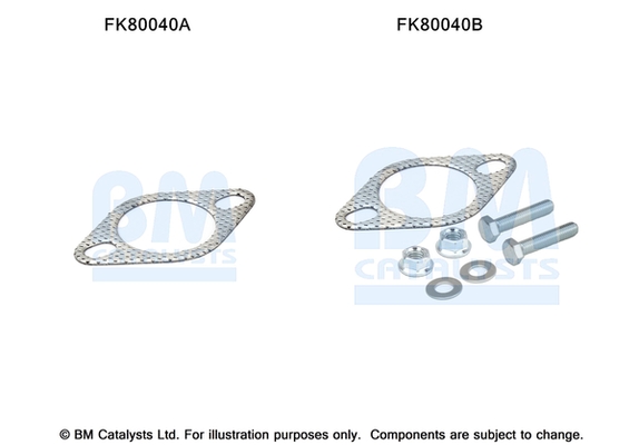 Set montare, catalizator FK80040 BM CATALYSTS