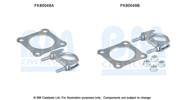 Set montare, catalizator FK80049 BM CATALYSTS