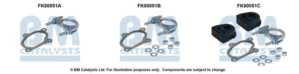 Set montare, catalizator FK80051 BM CATALYSTS