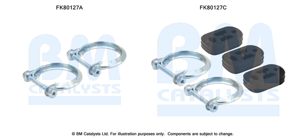 Set montare, catalizator FK80127 BM CATALYSTS