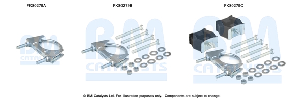 Set montare, catalizator FK80279 BM CATALYSTS