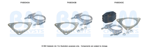 Set montare, catalizator FK80343 BM CATALYSTS