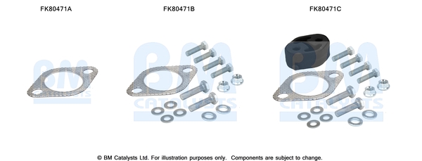 Set montare, catalizator FK80471 BM CATALYSTS