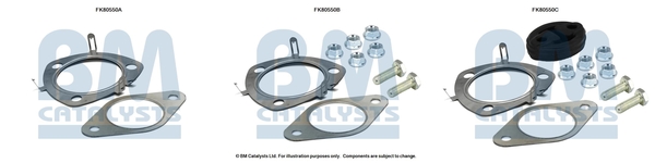 Set montare, catalizator FK80550 BM CATALYSTS